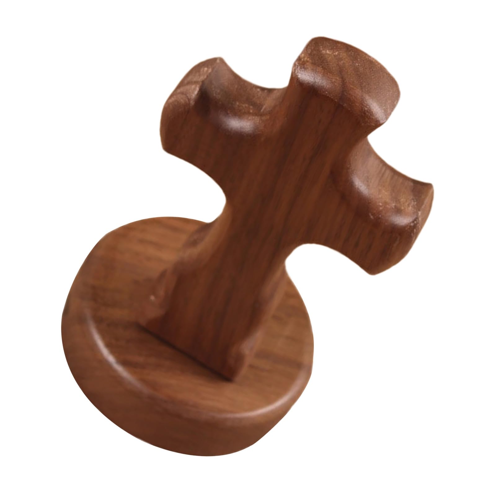 Tsophreniq Natural Wooden Religious Standing Crosses Ornament with Detachable Stand Home Easters Faith Craft Religious Crosses Ornament