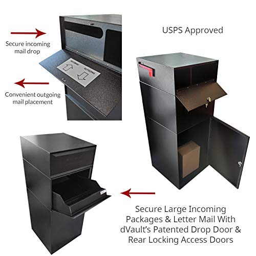 dVault Full Service Vault DVCS0015 Secure Curbside Mailbox/Package Drop