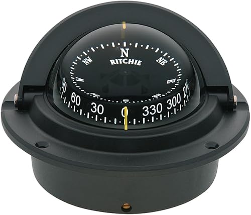 Ritchie Navigation Brújula, montaje empotrado, 3" Combi, Negro