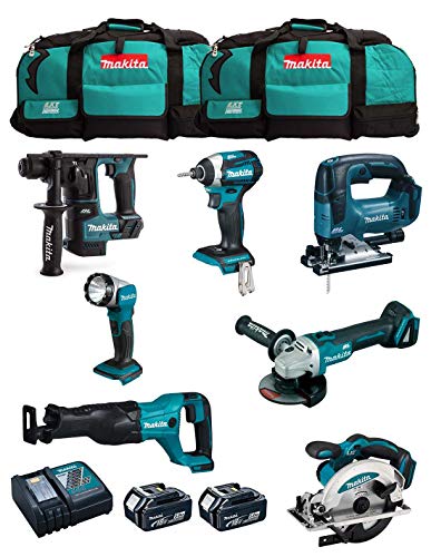 MAKITA Kit MK703 DHR171 + DGA504 + DTD154 + DJR186 + DJV182 + DSS610 + DML802 + 2 x 5 0 Ah + DC18RC + 2 x LXT600 - vue 2