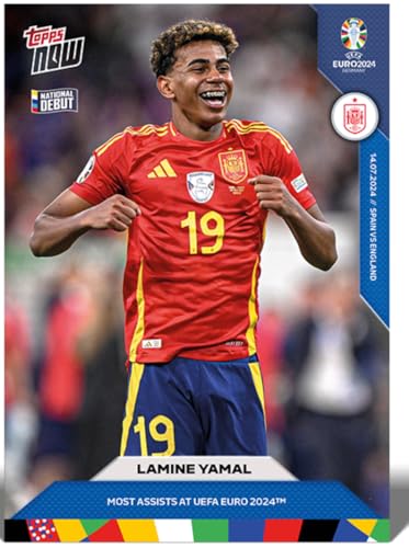 2024 T Now Lamine Yamal #67 RC UEFA European Championship- Most Assists at Euro 2024- National...
