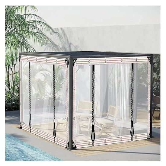 Telone Copertura Impermeabile Trasparente 1x1m - Con Occhielli | Per Mobili Giardino, Serra, Animali - Foto 2