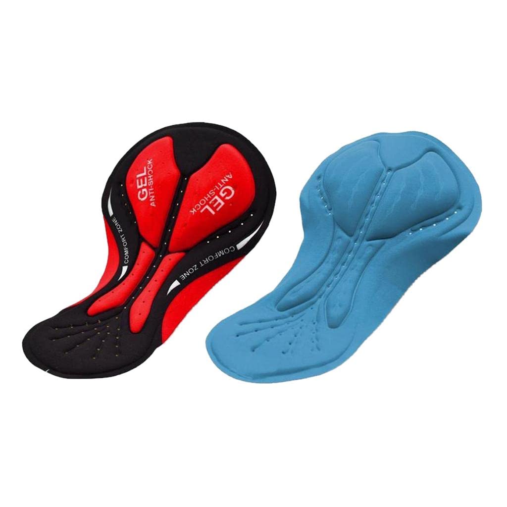 Thick Cycling Shorts Padded Gel Pad Shockproof Replacement Pads Women Men Motorcycle Accessories (Blue Gel Pad)
