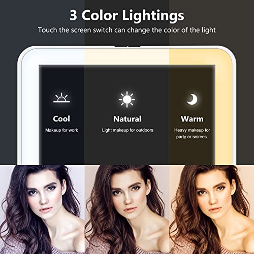 Travel Makeup Mirror with Rechargeable Battery and 80LEDs