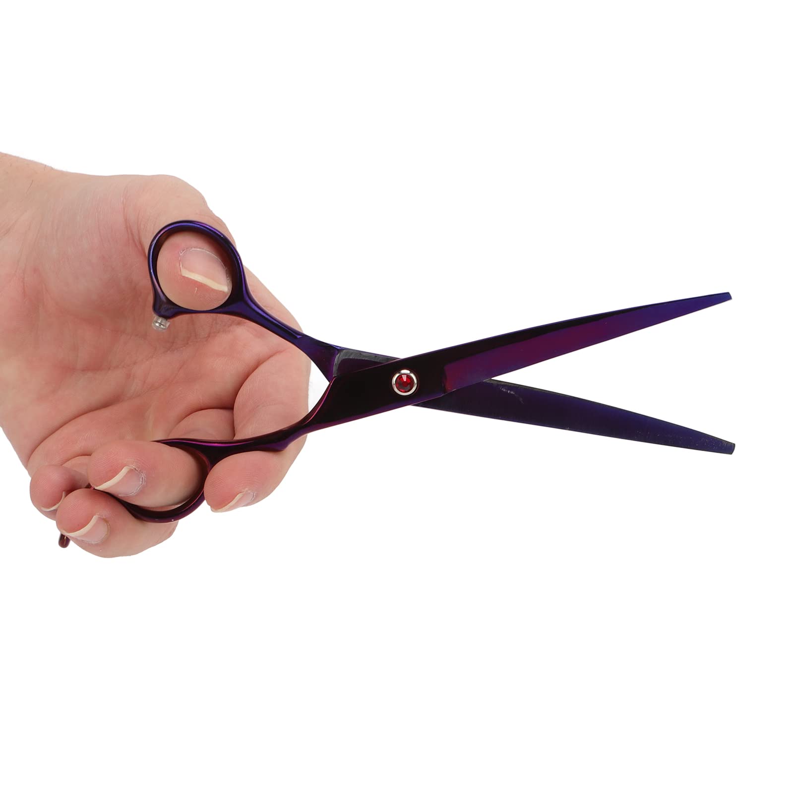 Qcwwy Set di Forbici per Toelettatura per Animali, Forbici Professionali | Manico Ergonomico, Forbici Sfoltitrici, Lama Antiruggine, Pettine e Custodia, per Gatti e Conigli