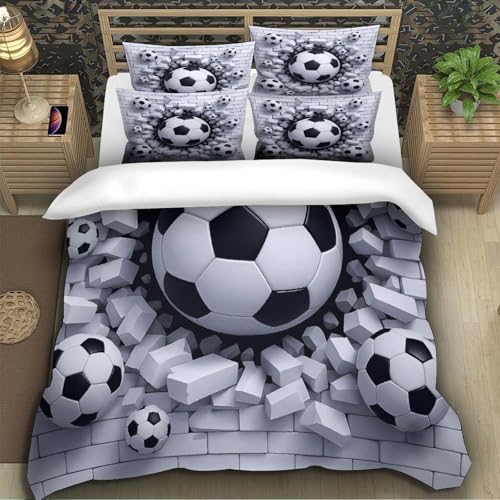 Housse de couette 140x200cm microfibre résistante avec fermeture éclair 3D - 5