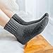 Mitid Wool Socks Boot Socks for Women Solid Thick Warm Winter Socks Thermal Cozy Crew Fuzzy Slipper Socks Christmas Gift