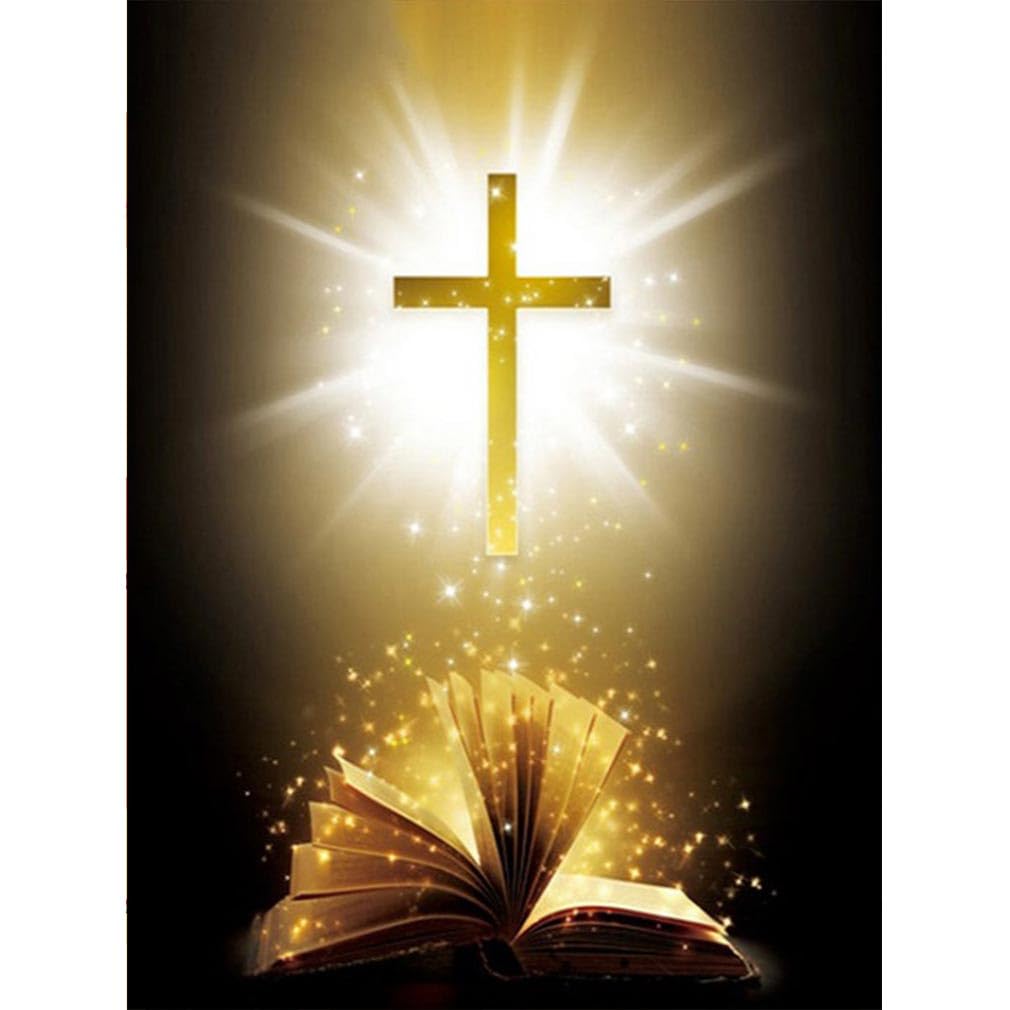 5D Diamond Painting Kit For Adults - 12x16 Inch Cross Design DIY Art Craft