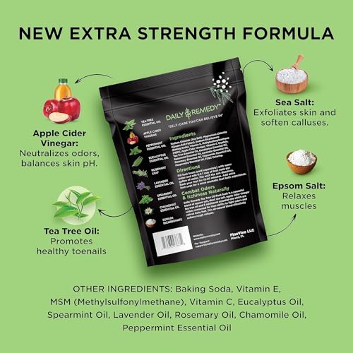 image for DAILY REMEDY EXTRA STRENGTH Tea Tree Oil Foot Soak with Epsom Salt - M