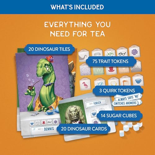 Dinosaur Tea Party Juego de Mesa con Cartas para 3 a 5 Jugadores miniatura 5