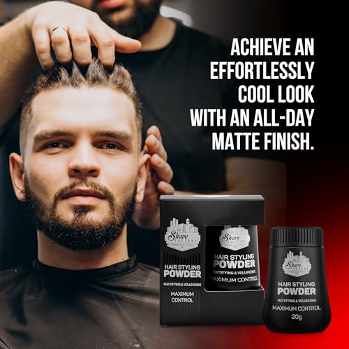 Foto von THE SHAVE FACTORY Haarstyling-Puder – Classic 20g – Mattierende & Volumengebende Formel – Sofortige Textur, Ansatzvolumen & Mattes Finish – Für Alle Haartypen
