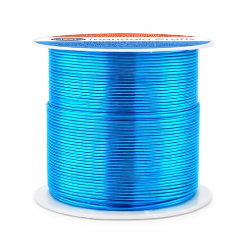 Image of Mandala Crafts 20 Gauge Bondi Blue Anodized Aluminum Craft Wire, 100 FT | Colored, Flexible, Bendable, for Bonsai, Armature, Sculpting, Wire Wrapping, Jewelry Making, Weather & Tarnish Resistant