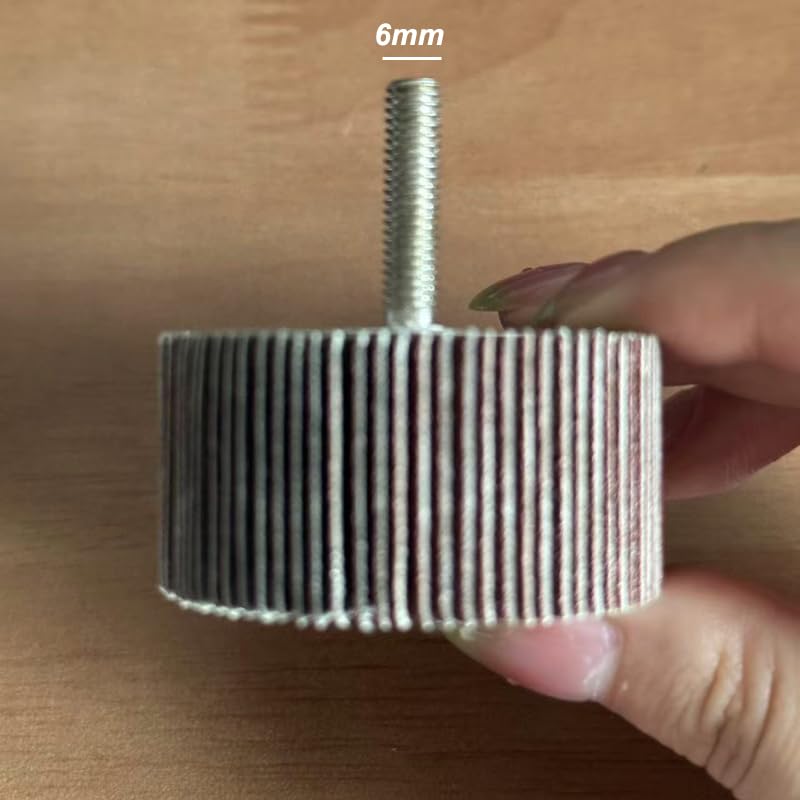Ściernice listkowe z trzpieniem gwintowanym 6 mm i długimi głowicami ściernymi do szlifowania głębokich otworów, gratowania polerowania wanglan(10pcs,20x25x6mm 80grit)