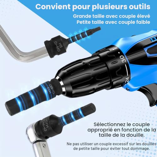 Douille a choc 1/2 ultra résistante pour clé à choc et serrage lourd - 4