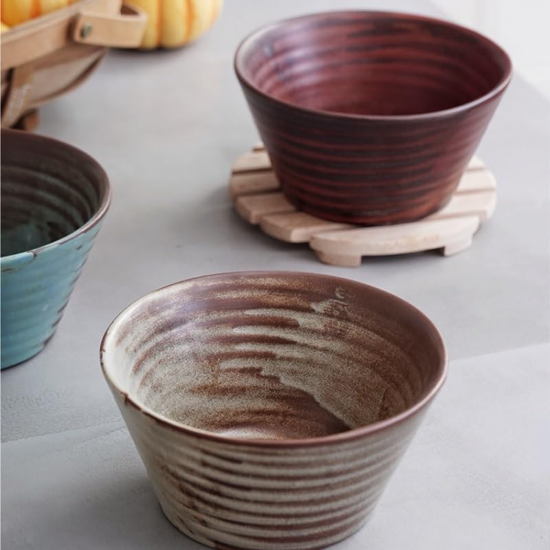 Miski do zupy chińska miska do ramenu, retro restauracja miska do jedzenia, domowa salaterka, ceramiczna miska na zupę, miska na owoce o dużej pojemności miski obiadowe (B)