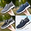 Men Orthopedic Shoes Sport Shoes for Men, Breathable Orthopedic Travel Plimsolls, Arch Support Slip-On Canvas Loafers, Casual Boat Shoes, for Extra Cushioning and Foot Relief Grey #4