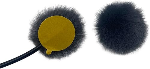 Miniatura 3 de Cubierta de parabrisas Discos de piel reutilizables con adhesivos para filtro de micrófono Lavalier Pop (gris)