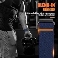 Nylon Elastisch Armband für Garmin Venu 3S/Venu 2S/Vivoactive 4S/Vivomove 3S/Forerunner 265s/255s/255s Music,18mm Robust Stoff Sport Band mit Fallschirmverschluss Armbänder für Huawei GT 5/4 41mm – Ansicht 2