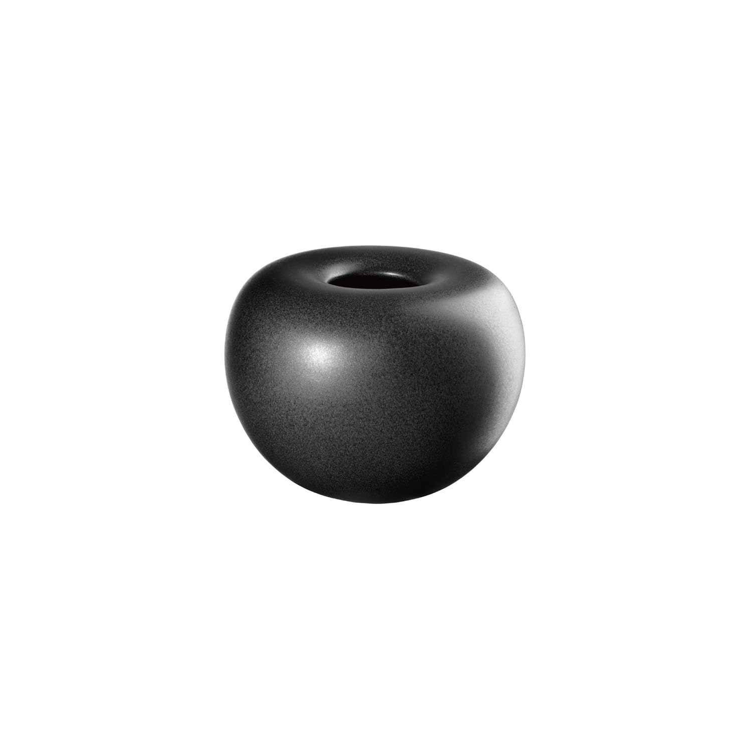 Vase en fer noir design minimaliste 18x18x12 cm pot fleur métal