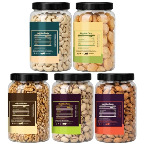 Image of LILA DRY FRUITS Dry Fruits Combo Pack of Almonds, Cashews, Pistachios, Walnuts & Apricots 100 Gms x 5 Mixed Nuts & Dried Fruits for Healthy Snacking Perfect for Gifting
