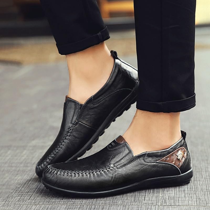 Shoes Men's Casual Slip-on Loafers Comfortable Low-top Soft-soled Oxford Shoes Men Versatile Flat Shoes for Wedding Parties Work