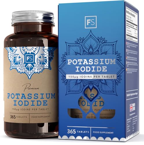 FS Yoduro de Potasio | 365 Tabletas de Potasio de Alta Potencia - 150mcg de Yoduro de Potasio por...