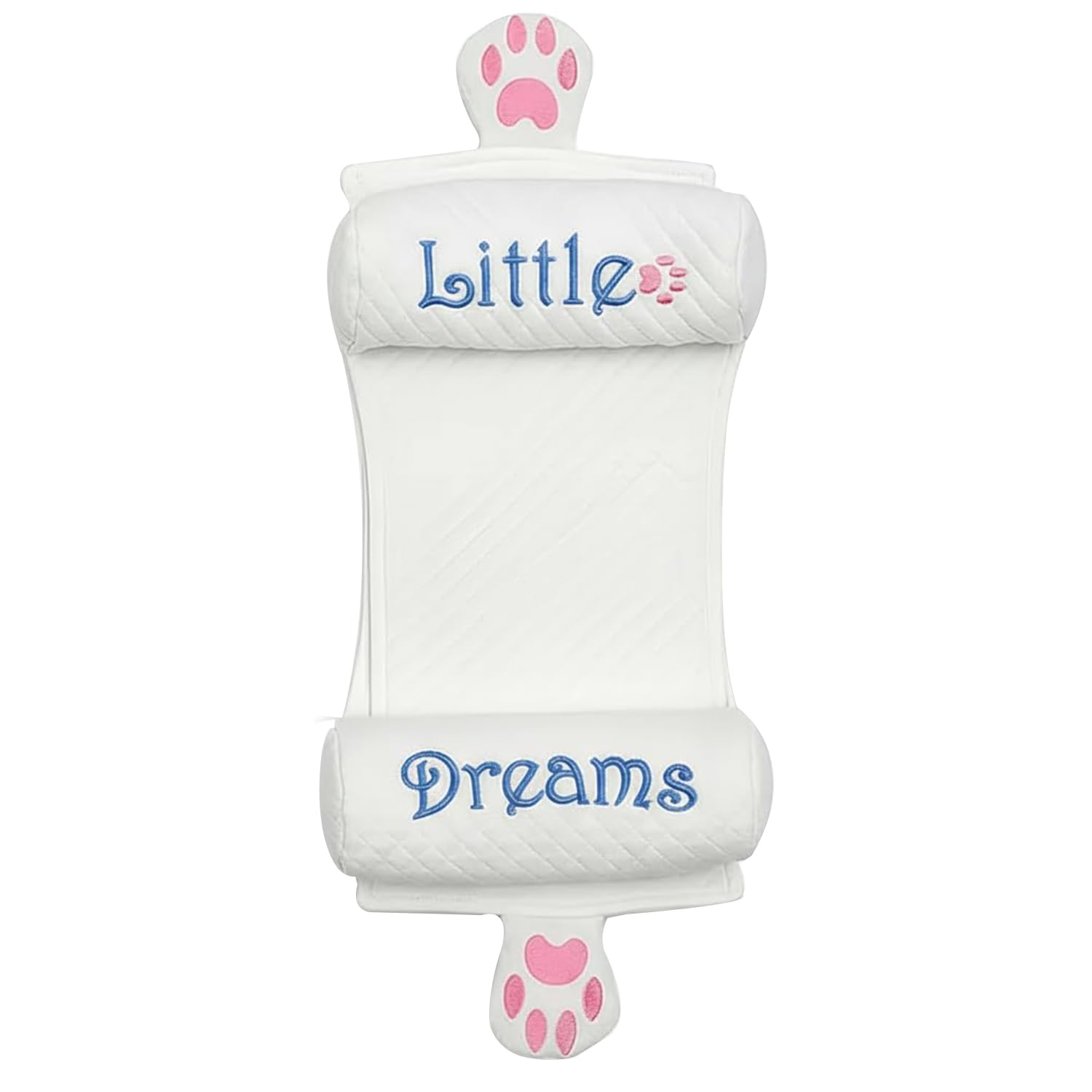 Premium New Born Baby Head Shaping Pillow with Memory Foam, 24 cm X 21 cm X 4 cm, Cat Shape (Ergonomic Design), Star Print Baby Pillow to Prevent Flat Head Syndrome, 0m+