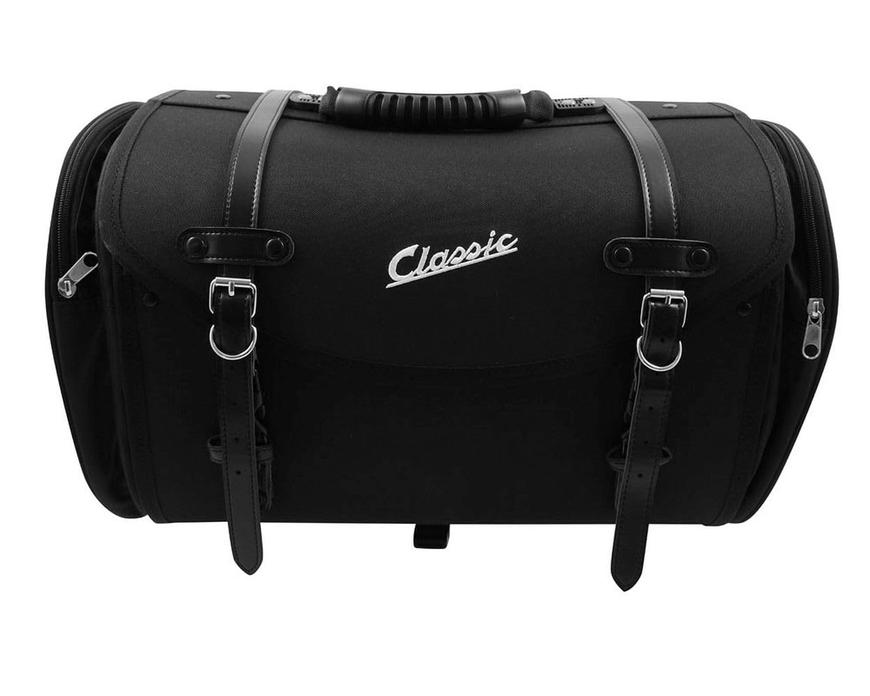 SIP Motorrad Gepäckträgertasche Classic für Vespa, Vintage Look, Nylon wasserabweisend, großes Hauptfach für Helm und Einkäufe, Zahlenschloss, inkl Regenhülle, Montage mit Gurten
