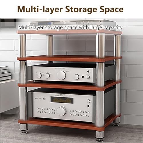 Support pour lecteur de disques vinyles - Étagère de rangement pour matériel audio/audio/audio/audio/vidéo - Idéal pour le salon, la chambre à coucher, le bureau - Solution de rangement élégante et
