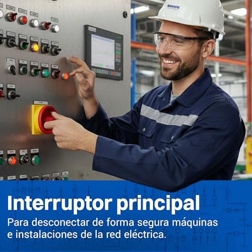 Miniatura 3 de Interruptor Principal Intratec 63a, 4 Polos Interruptor De Carga Ip65 Para Montaje Frontal Interruptor De Emergencia Ideal Para La Industria Interruptor Rotativo Seguro 230v 400v
