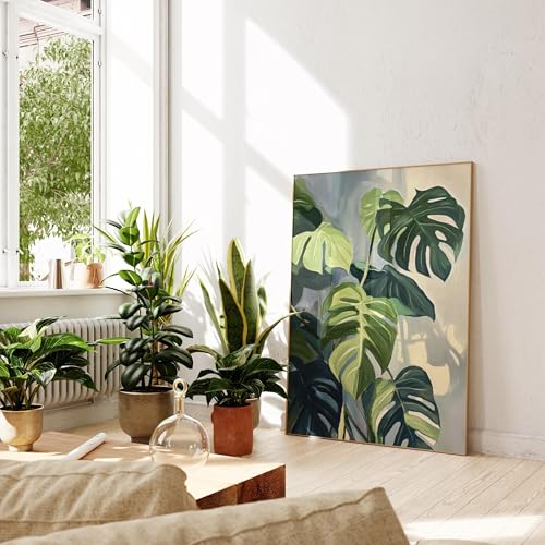 Art botanique et affiches Monstera de décoration murale végétale sur toile 21x30