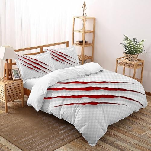Parure de lit double Red Sharp Les Griffes contre les draps ternes - 2