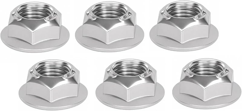 Porcas do conversor de torque Tri Component 3/8"-24 x 0,34" para transmissões Ford – Kit com 6