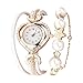 UYSA Orologi da donna, eleganti e raffinati orologi da polso da donna, con perle e strass, analogico, al quarzo, per ragazze e ragazze, A, M