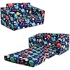 Greensen Canapé-lit Pliant 2 En 1 Pour Enfants, Meuble En Mousse De Flanelle Douce, Pour Salle De Jeux, Chambre à Coucher, Salon (2 Couches