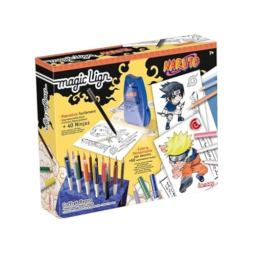 Lansay - Naruto - Magic Lign - Caja Reproducción - Más de 100 Ilustraciones para Proyectar y Dibujar - Adorables Personajes Manga - Aprende a Dibujar - Actividad Creativa - A Partir de 7 años | Ya disponible en tu tienda friki favorita! En mundofriki.es!
