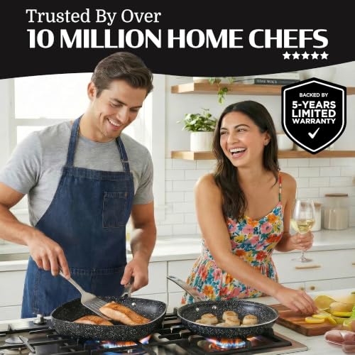 GRANITESTONE Ceraluxe 20 Pc Ceramic Cookware Set, Diamond Reinforced - Image 4