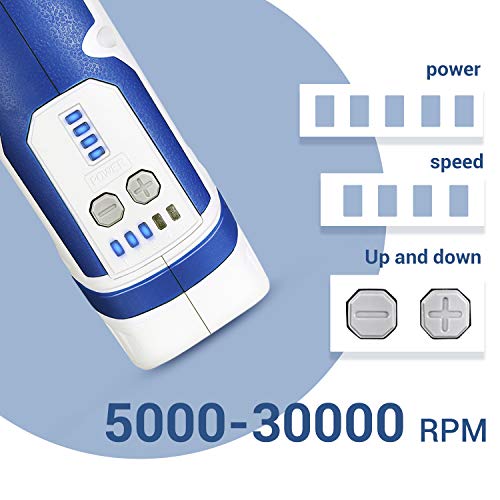 Cordless Rotary Tool, APEXFORGE 8V Power 2.0 Ah Li-ion Battery with 101 Accessories and Shield Attachment, Long Endurance Power- Perfect for Sanding, Grinding, Cutting and Engraving -M8