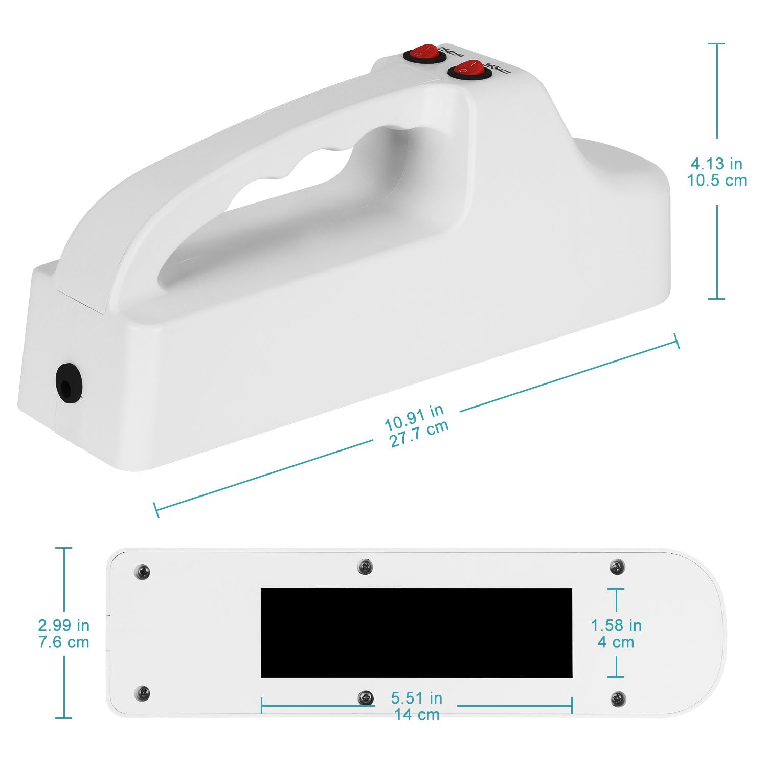 stonylab Analyseur UV Portable, Dispositif D'analyse de L'intensité de la Lumière UV pour la Chromatographie sur Couche Mince Précise en Laboratoire et Les Tests de Colorants Fluorescents, Blanc