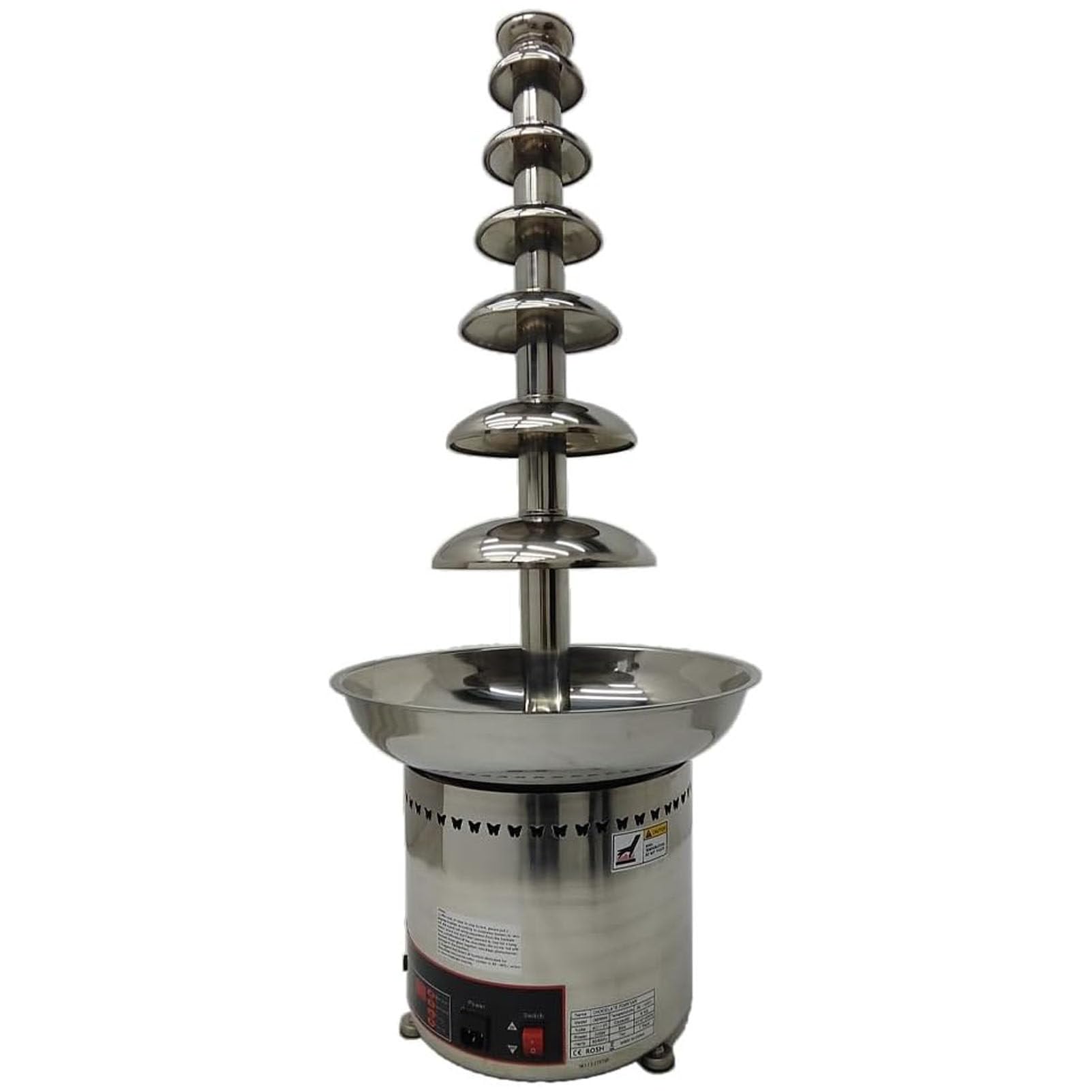 Machine à Fondue au Chocolat Professionnelle avec température réglable, Fait Fondre Chocolat, Bonbons, Beurre, Fromage, idéale pour Les fêtes, Mariages et Anniversaires. 6layers