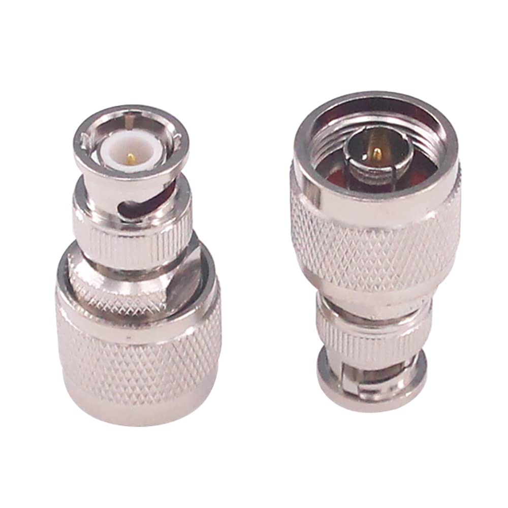 RFaha 2pcs BNC to N Coax Connector BNC Male to N type Male RF Coaxial Adapter Antenna Converter for Radio(F139-2) - Image 2
