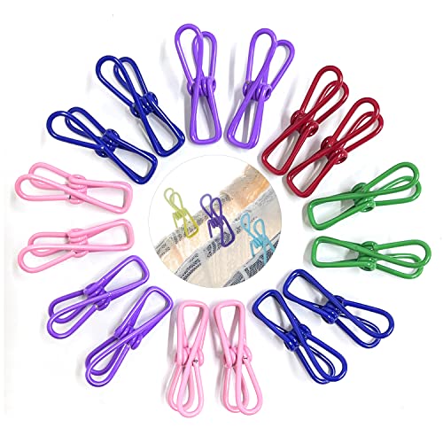 Lot de 16 clips de stockage alimentaire, clips de sac de congélation réutilisables pour sécher les vêtements, sceller les collations ou le café, garder les aliments frais (couleurs aléatoires) Cover