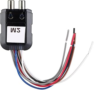 Conversor de áudio alto e baixo, conversor de áudio durável Conversor de áudio baixo de tamanho ultrapequeno Fácil de instalar Preto de alto desempenho para carro para DVD