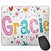 Produktbild Gaming-Mauspad, Premium-strukturierte Mauspad-Pads, niedliches Mousepad für Spieler, Büro und Heimtext Ankündigung Gracie Girls Name Schriftzug Herz Baby Tag Geburt Avatar Abzeichen Design