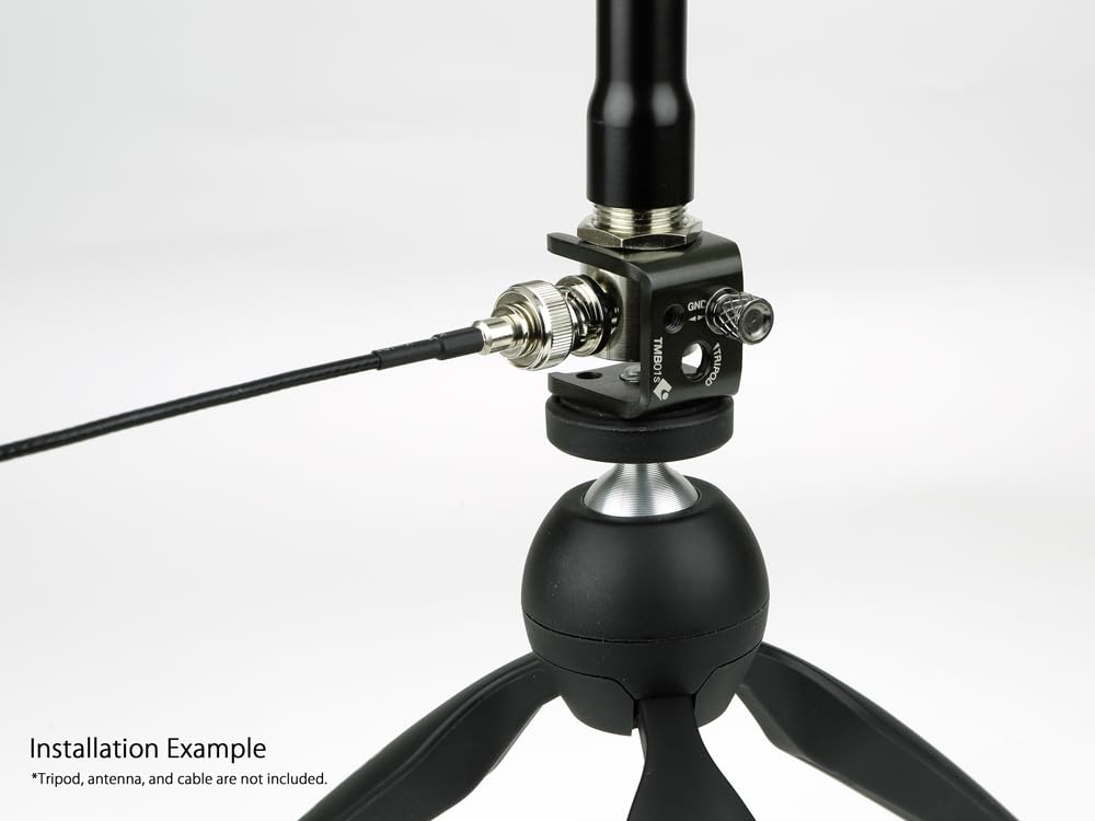 Insight Engineering TMB01s - Sistema de montaje de antena de trípode pequeño ultra compacto BNC con terminal de tierra de 1/10.2 cm-20 roscado de radio jamón POTA/SOTA y senderismo al aire libre