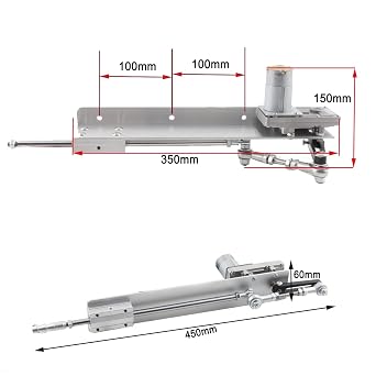 Linear Actuator 24V, Reciprocating Linear Actuator 1.2-6Adjustable, Linear Actuator Controller with Remote Control, Electric Piston