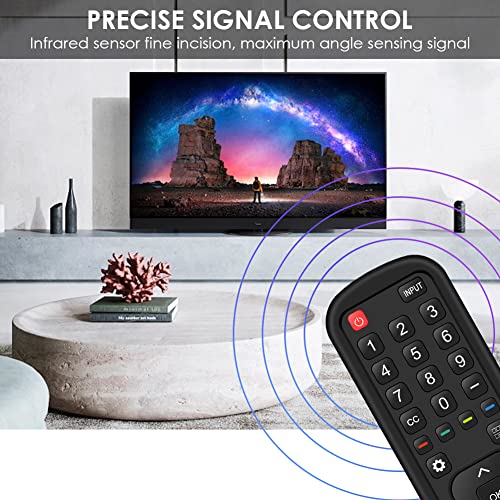 Silicone Protective Case for Hisense EN2A27 Remote Control, Anti-Slip Battery Back Cover for Hisense EN-2A27 Smart TV Remote Skin Sleeve Protector (Black) by Winceed - Used condition - Image 5