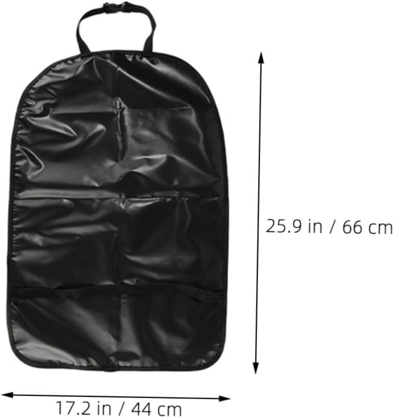 Kisangel 2pcs Car Back Seat Protector Kick Mats Vehicle Backseat Covers for Mud and Dirt Straps Fit Material Easy to Clean