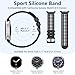 Maledan for Samsung Galaxy Watch 8 Band 40mm 44mm/ Galaxy Watch 8 Classic Band 46mm, Breathable Sport Bands Soft Silicone Replacement Wristband for Samsung Watch 8 Bands/ 8 Classic Men Women, Black