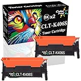 (2-Pack, Black) ColorPrint Compatible Toner Cartridge Replacement for Samsung 406S CLT-K406S K406S CLT-406S Work with SL-C410W SL C460W C460FW CLP-360 CLP-365 CLP 365W CLX-3300 CLX 3305W 3305 Printer